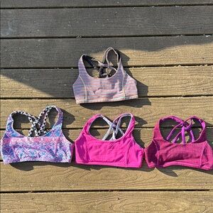Ivivva Girls Reversible Sport Bras Lot Sz 12 and 14